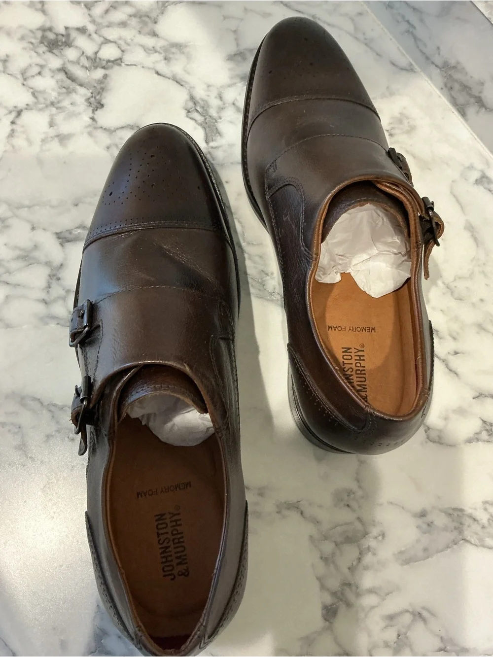 Johnston & Murphy Men's Double Monk Strap Oxfords - Dark Brown